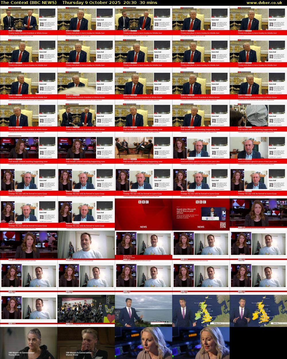 The Context (BBC NEWS) Thursday 9 October 2025 20:30 - 21:00