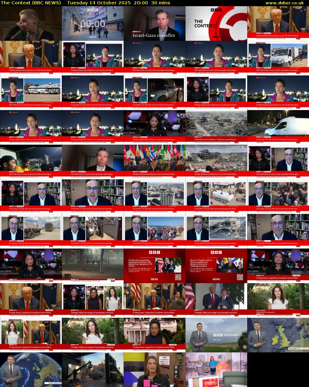 The Context (BBC NEWS) Tuesday 14 October 2025 20:00 - 20:30