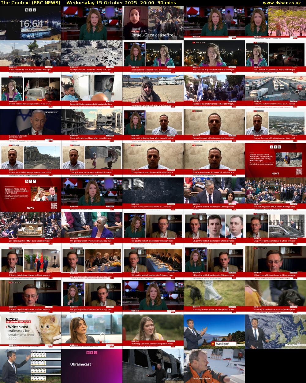 The Context (BBC NEWS) Wednesday 15 October 2025 20:00 - 20:30