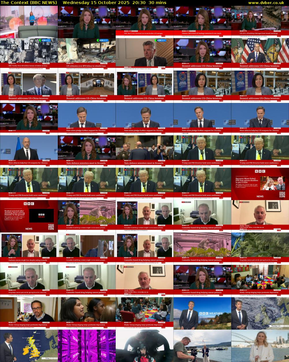 The Context (BBC NEWS) Wednesday 15 October 2025 20:30 - 21:00