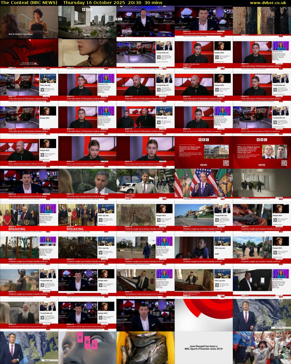The Context (BBC NEWS) Thursday 16 October 2025 20:30 - 21:00