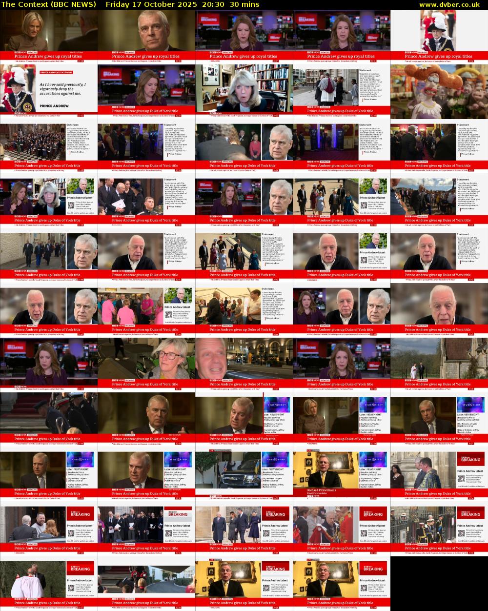 The Context (BBC NEWS) Friday 17 October 2025 20:30 - 21:00