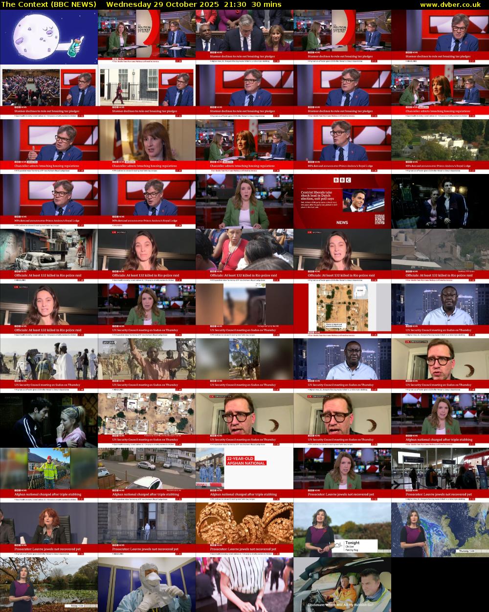 The Context (BBC NEWS) Wednesday 29 October 2025 21:30 - 22:00