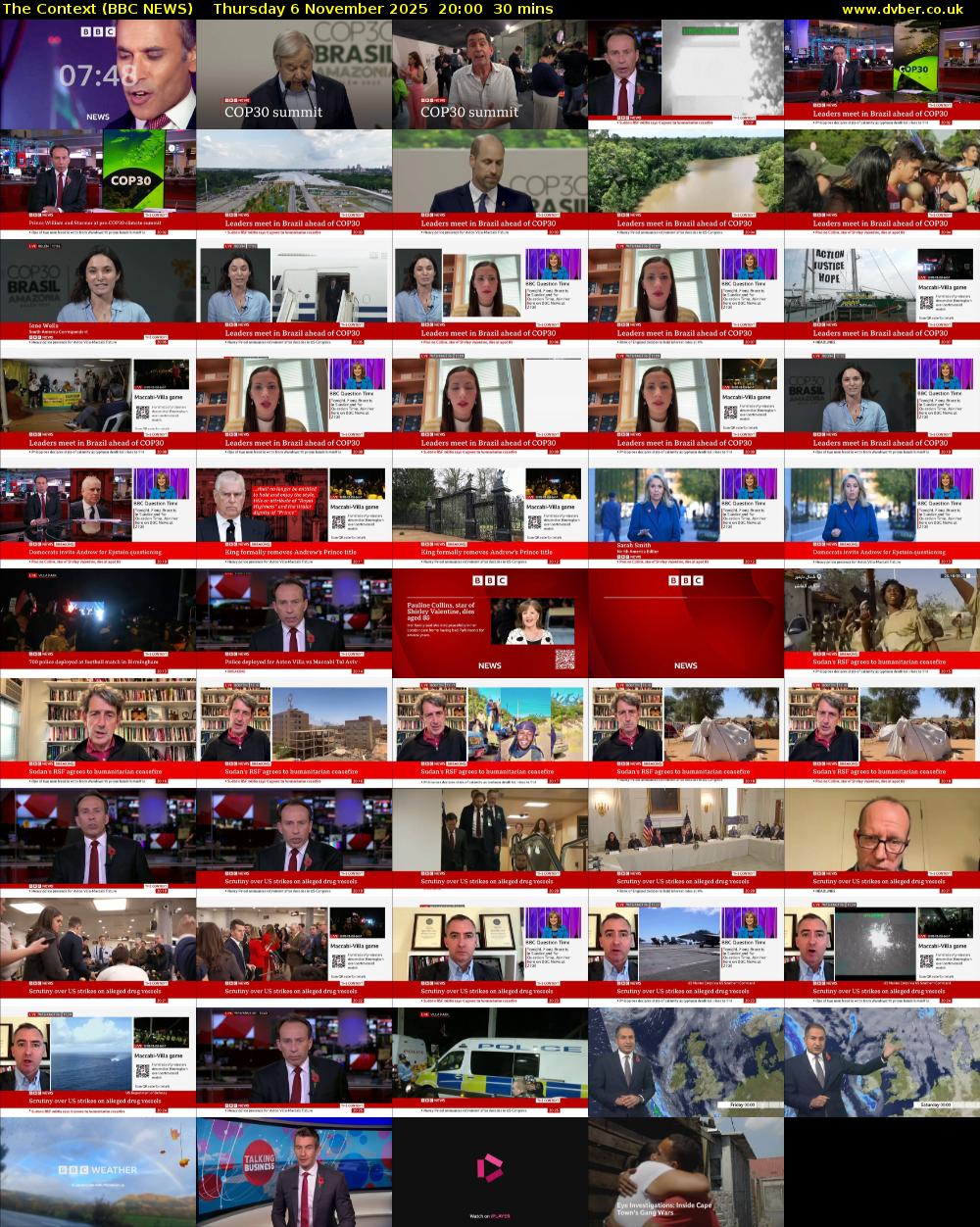 The Context (BBC NEWS) Thursday 6 November 2025 20:00 - 20:30
