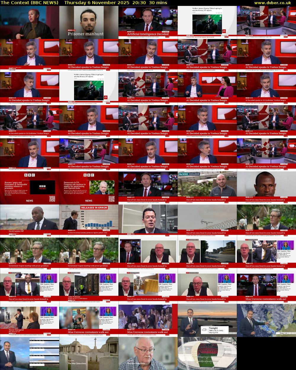 The Context (BBC NEWS) Thursday 6 November 2025 20:30 - 21:00