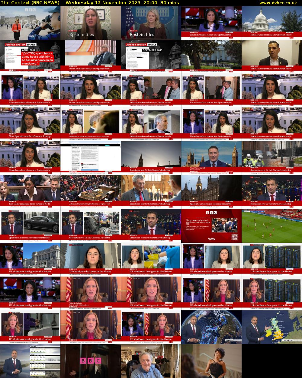 The Context (BBC NEWS) Wednesday 12 November 2025 20:00 - 20:30