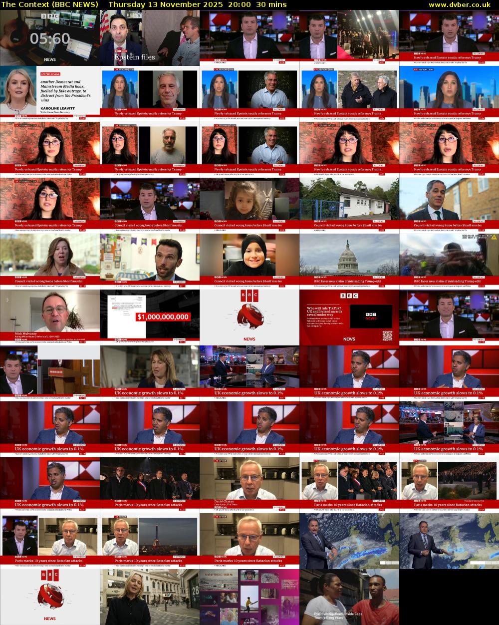 The Context (BBC NEWS) Thursday 13 November 2025 20:00 - 20:30