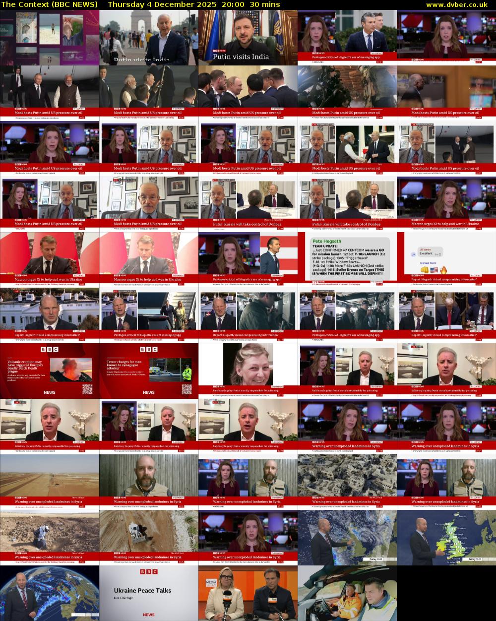 The Context (BBC NEWS) Thursday 4 December 2025 20:00 - 20:30