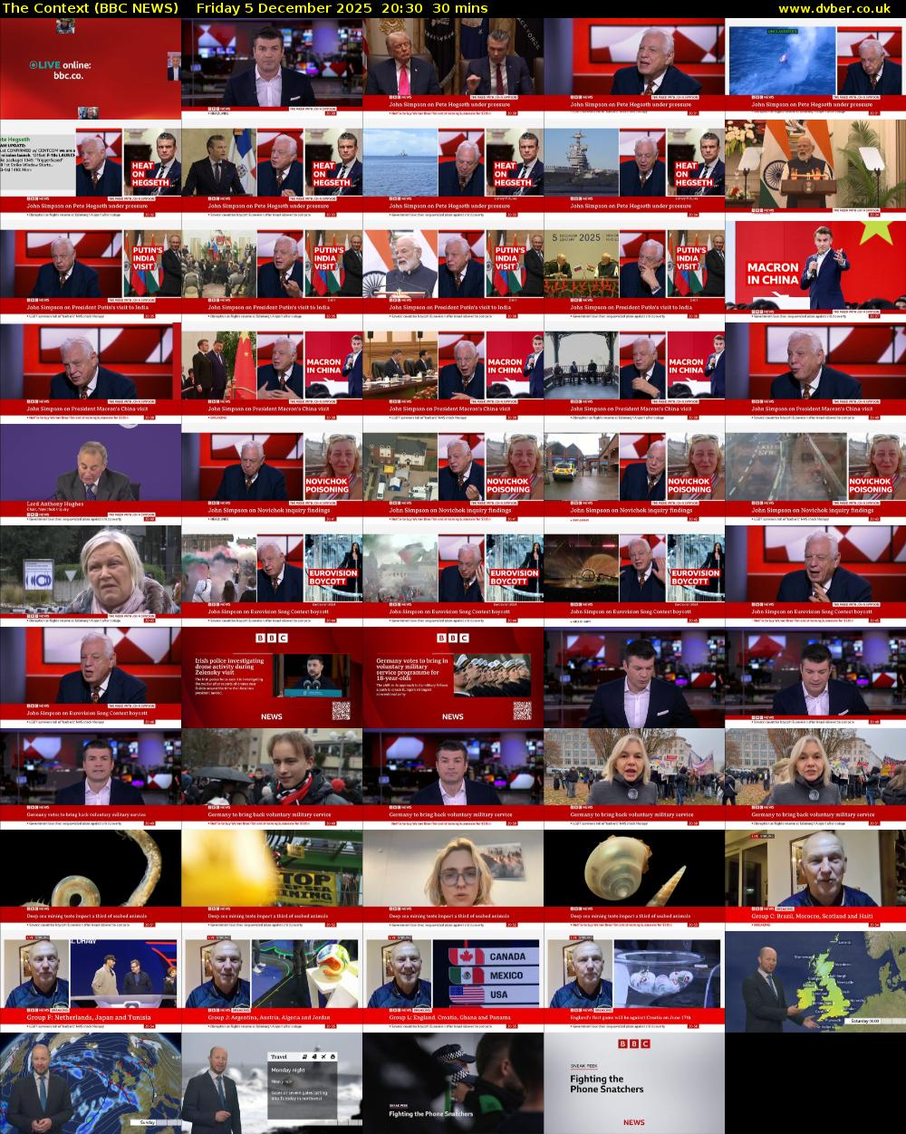 The Context (BBC NEWS) Friday 5 December 2025 20:30 - 21:00