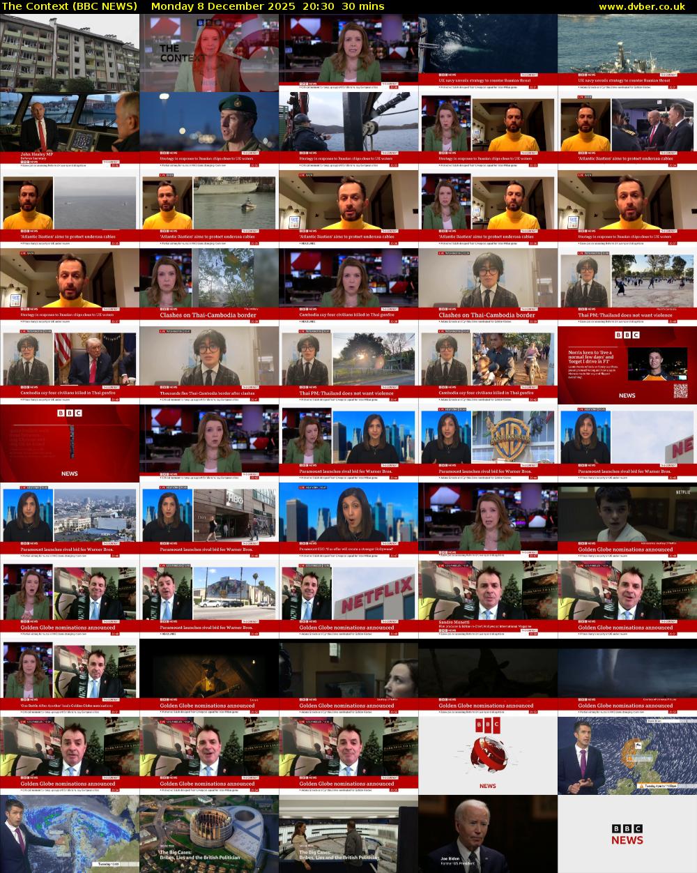 The Context (BBC NEWS) Monday 8 December 2025 20:30 - 21:00