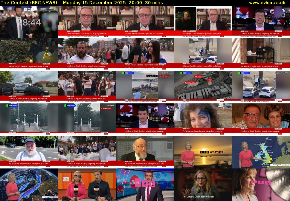 The Context (BBC NEWS) Monday 15 December 2025 20:00 - 20:30