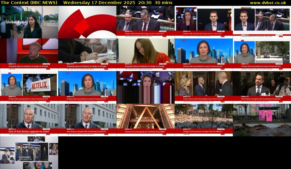 The Context (BBC NEWS) Wednesday 17 December 2025 20:30 - 21:00