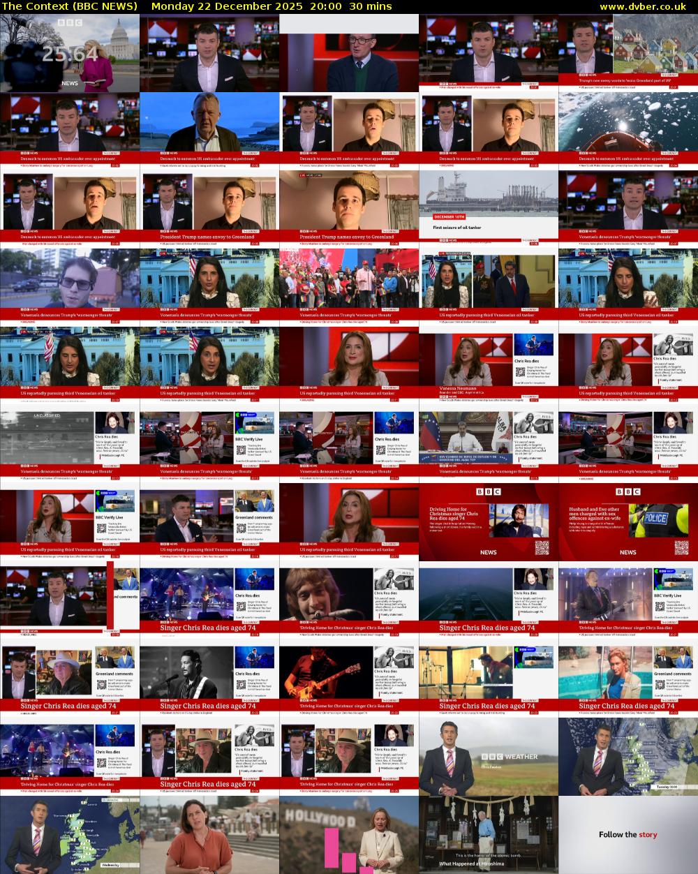 The Context (BBC NEWS) Monday 22 December 2025 20:00 - 20:30