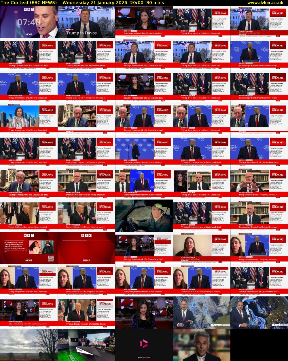 The Context (BBC NEWS) Wednesday 21 January 2026 20:00 - 20:30
