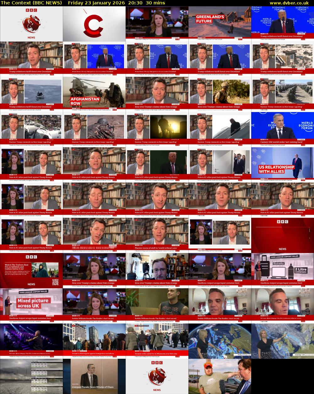 The Context (BBC NEWS) Friday 23 January 2026 20:30 - 21:00