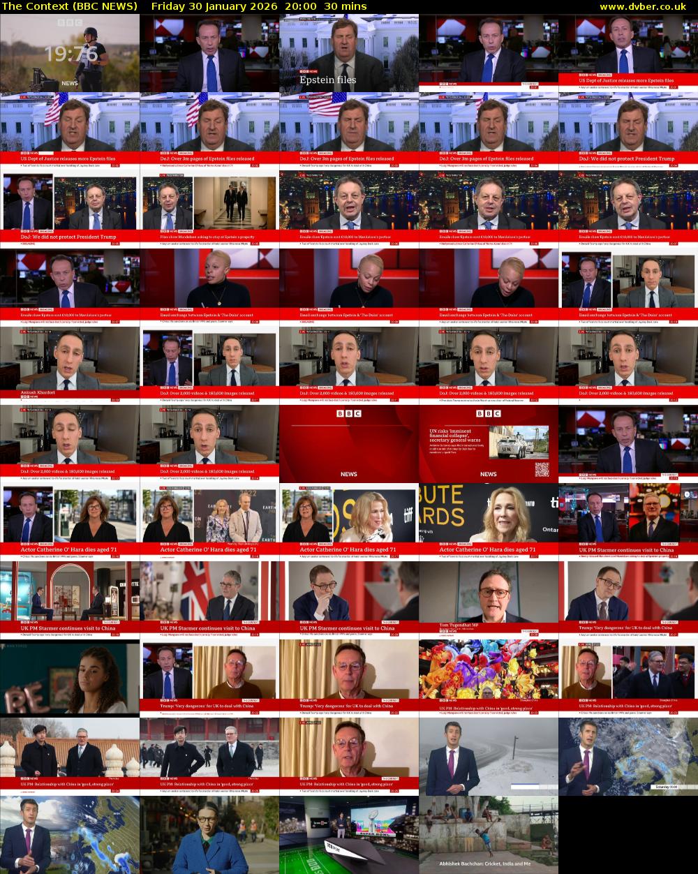 The Context (BBC NEWS) Friday 30 January 2026 20:00 - 20:30