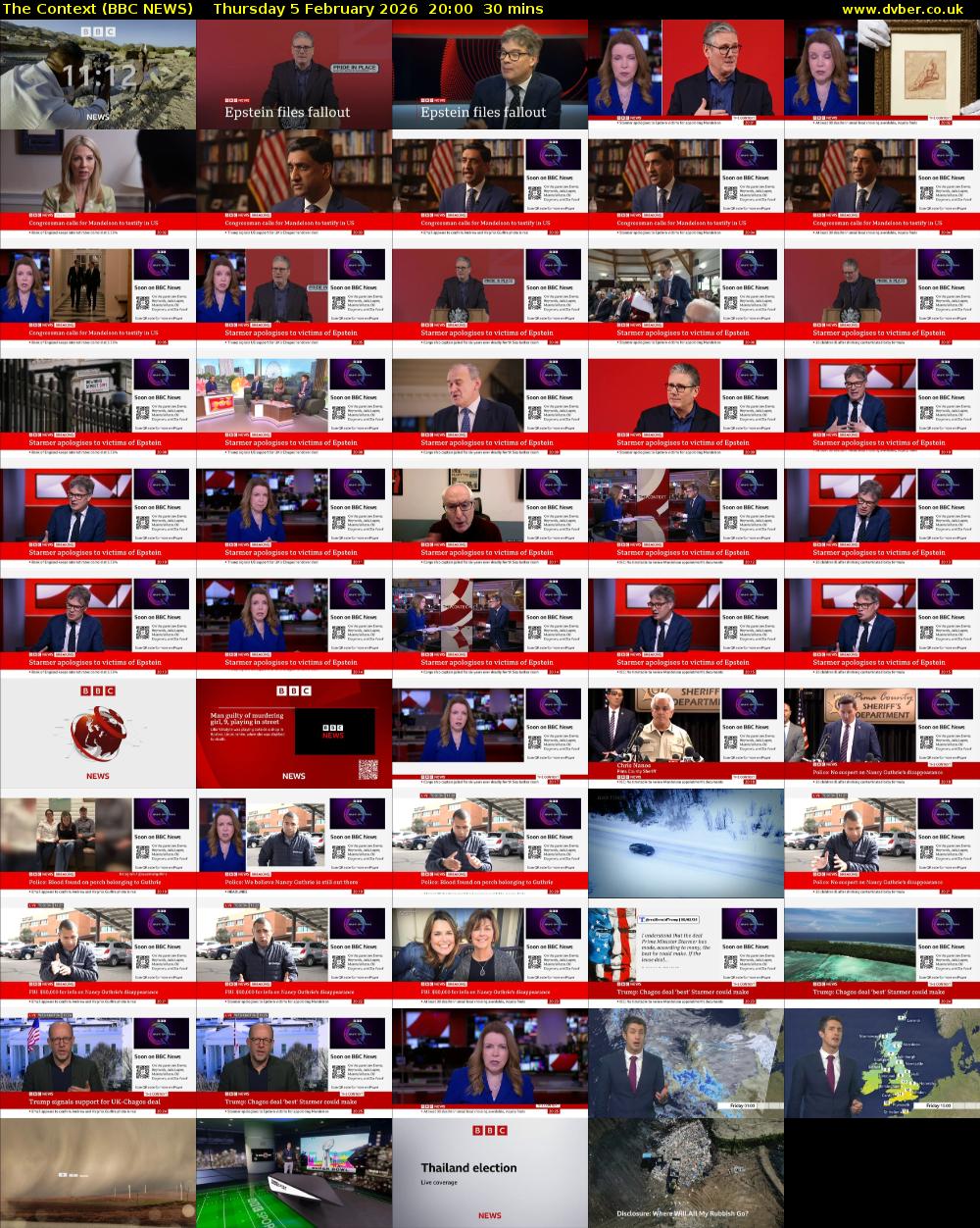 The Context (BBC NEWS) Thursday 5 February 2026 20:00 - 20:30