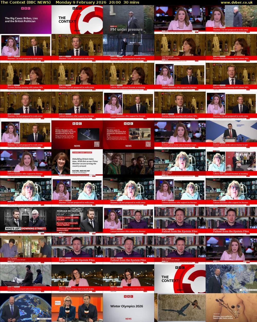 The Context (BBC NEWS) Monday 9 February 2026 20:00 - 20:30