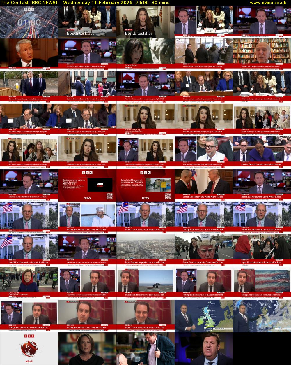 The Context (BBC NEWS) Wednesday 11 February 2026 20:00 - 20:30