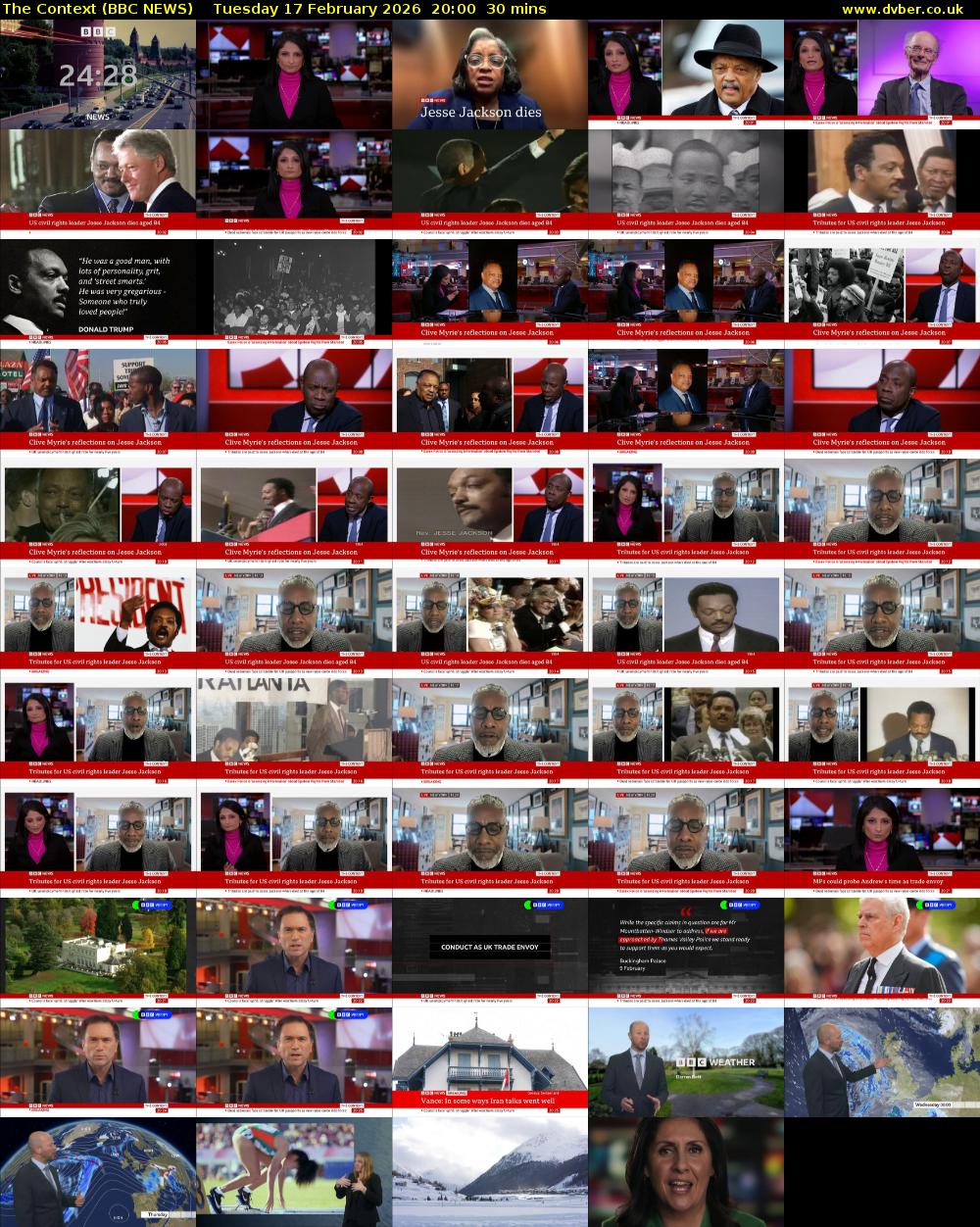 The Context (BBC NEWS) Tuesday 17 February 2026 20:00 - 20:30