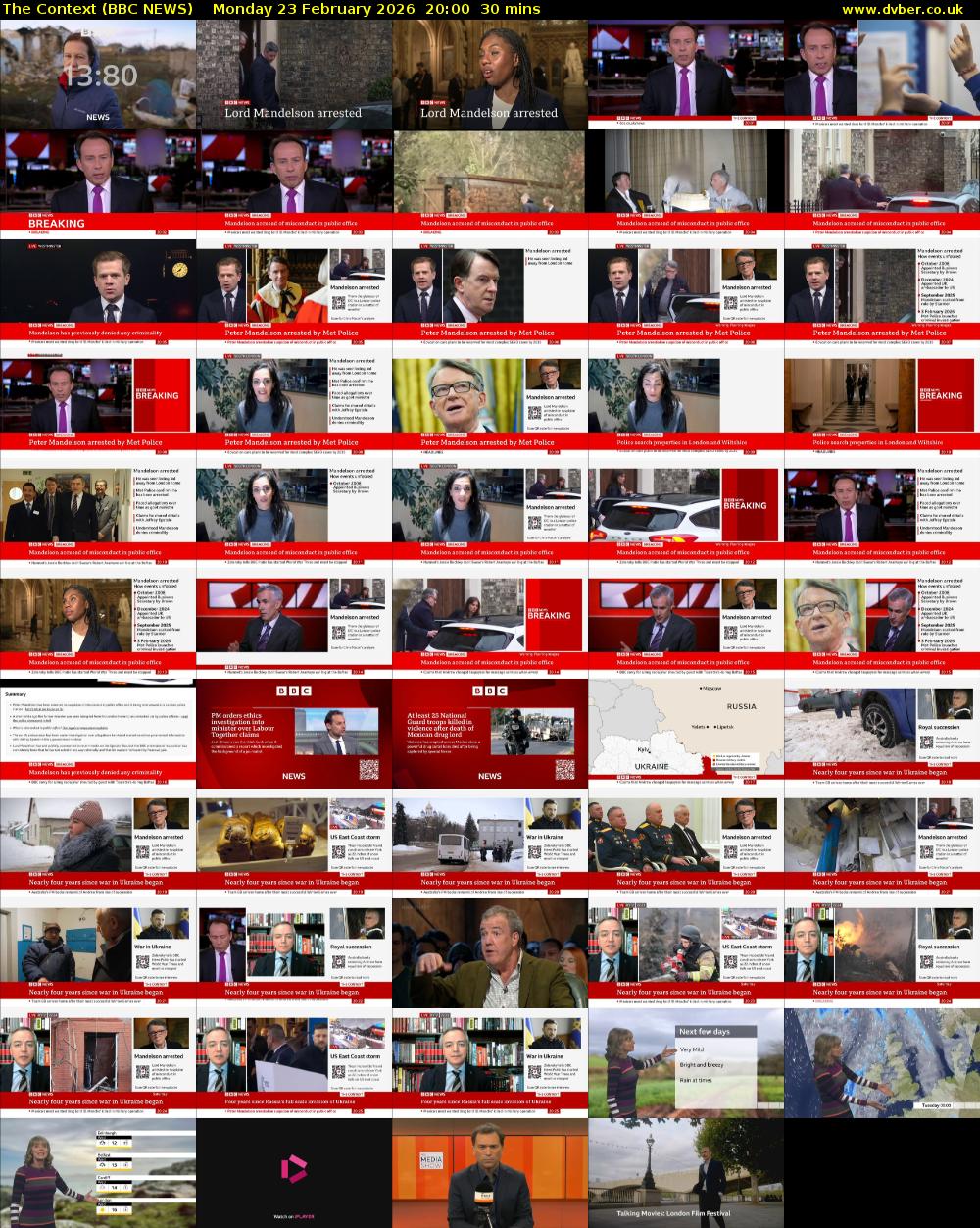 The Context (BBC NEWS) Monday 23 February 2026 20:00 - 20:30