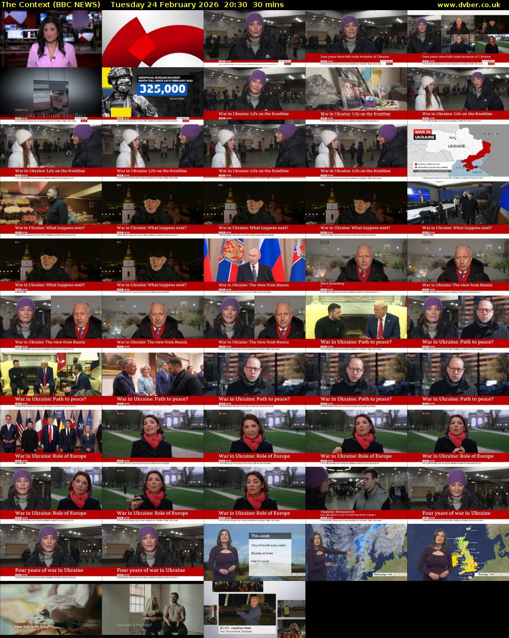 The Context (BBC NEWS) Tuesday 24 February 2026 20:30 - 21:00