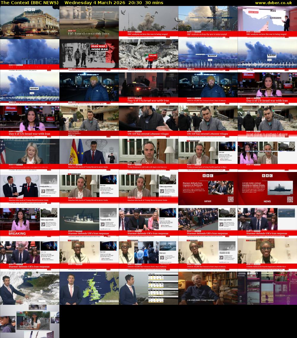 The Context (BBC NEWS) Wednesday 4 March 2026 20:30 - 21:00
