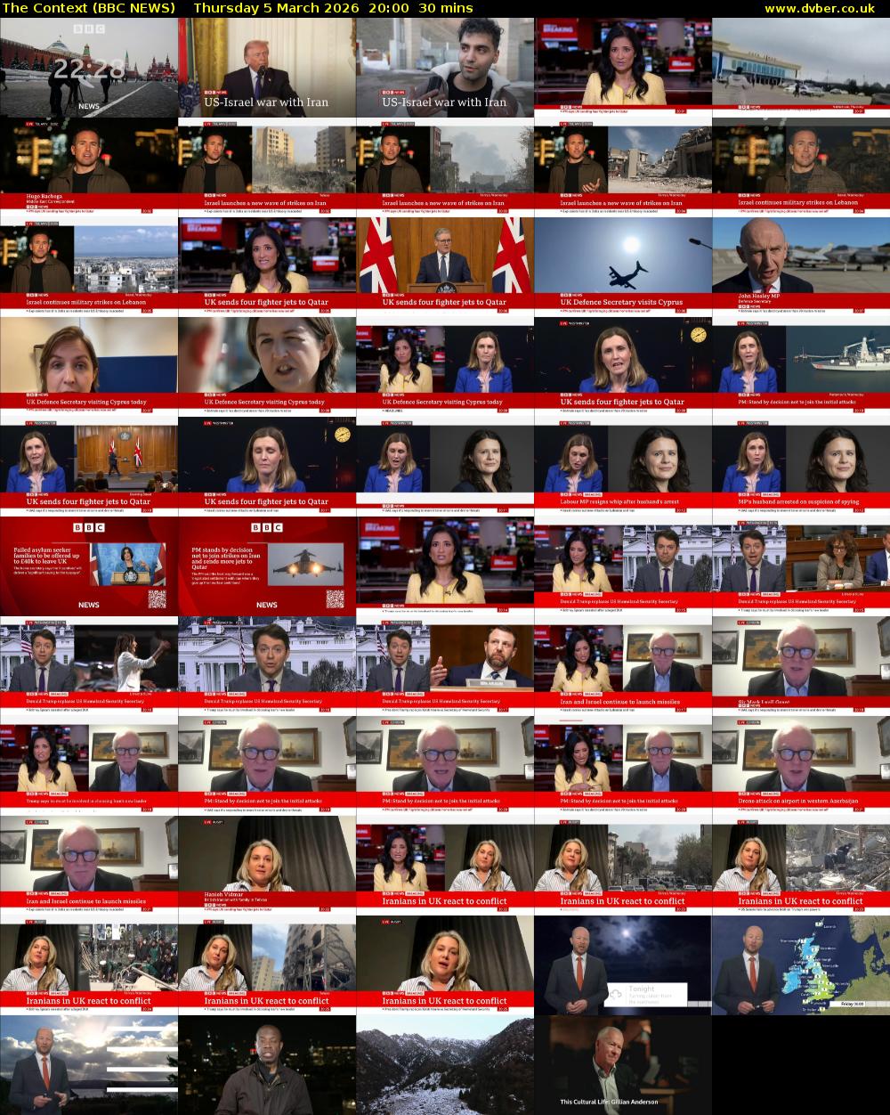 The Context (BBC NEWS) Thursday 5 March 2026 20:00 - 20:30