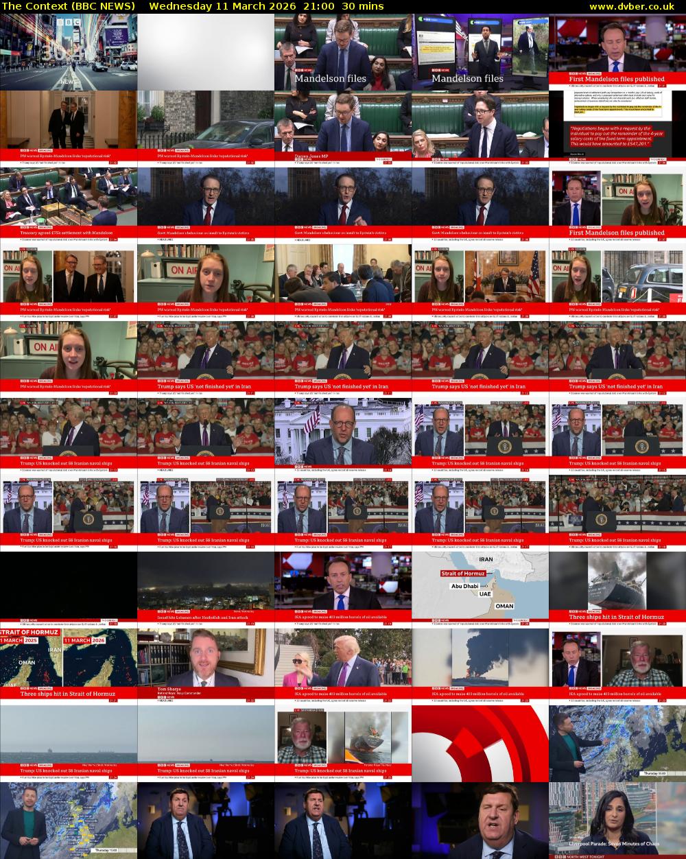 The Context (BBC NEWS) Wednesday 11 March 2026 21:00 - 21:30