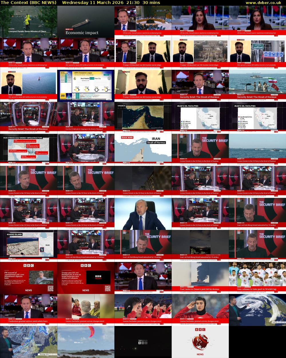 The Context (BBC NEWS) Wednesday 11 March 2026 21:30 - 22:00