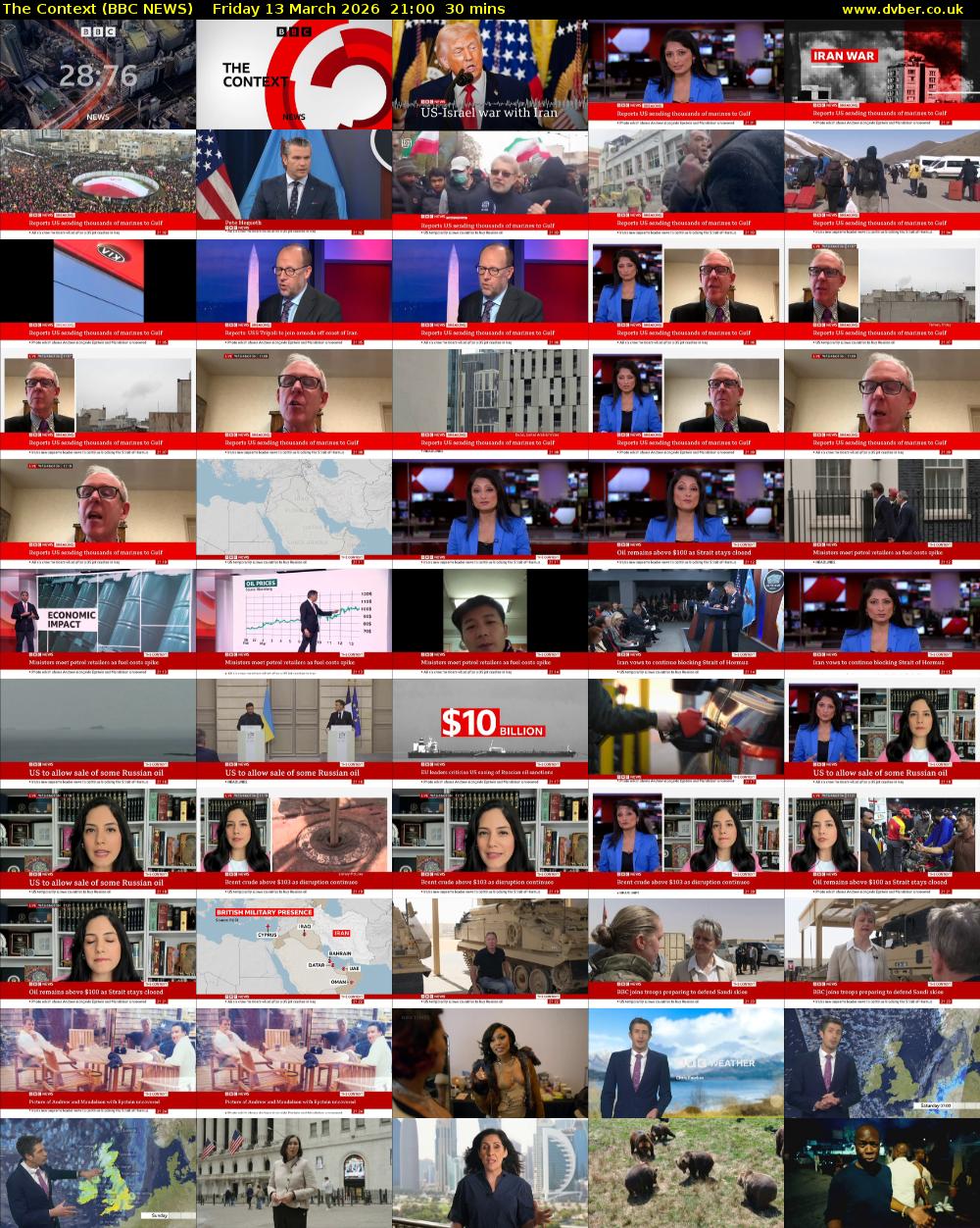 The Context (BBC NEWS) Friday 13 March 2026 21:00 - 21:30