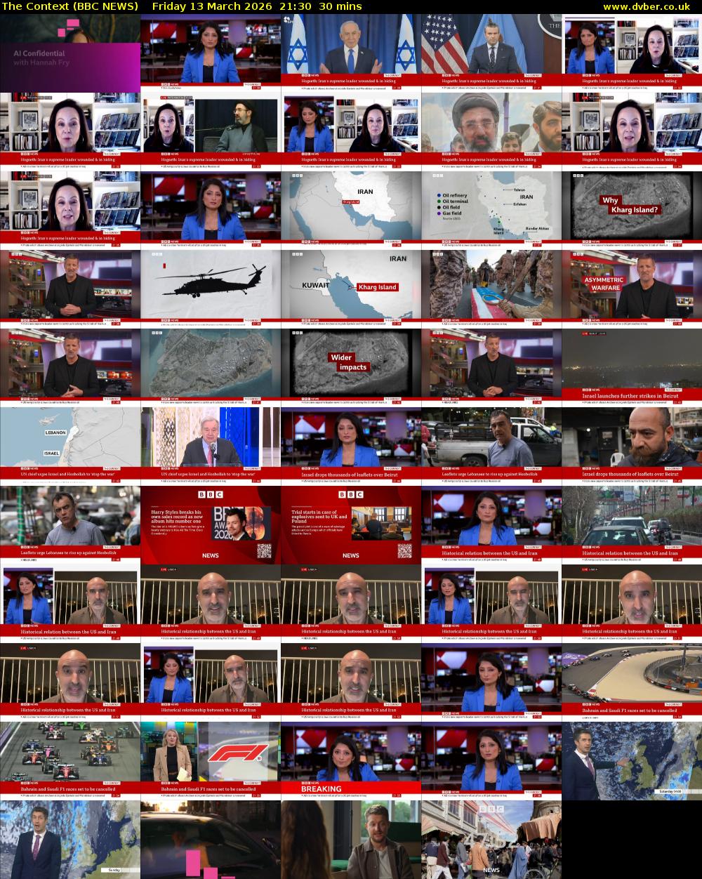 The Context (BBC NEWS) Friday 13 March 2026 21:30 - 22:00