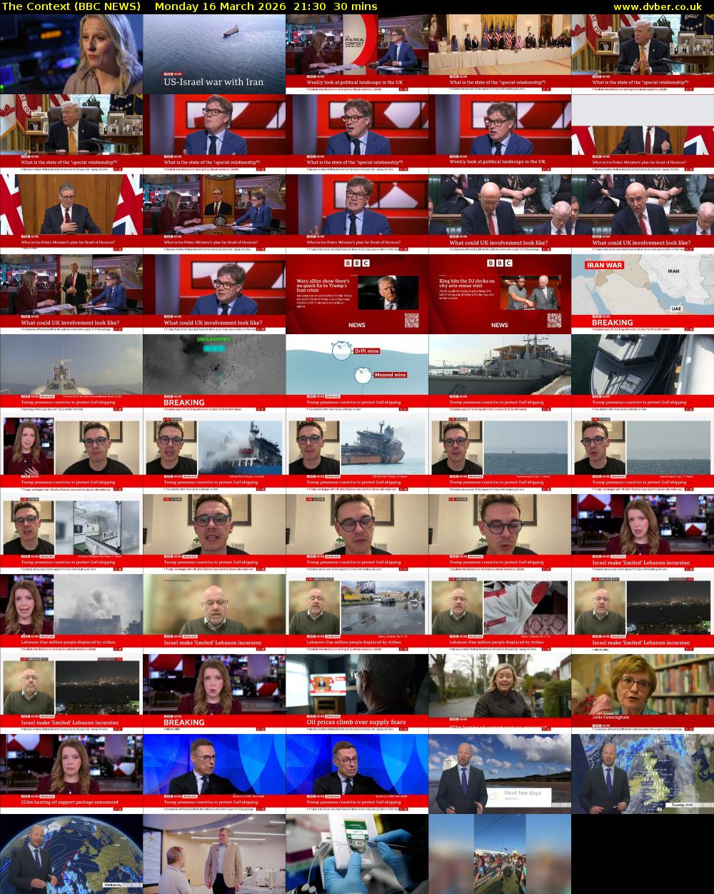 The Context (BBC NEWS) Monday 16 March 2026 21:30 - 22:00