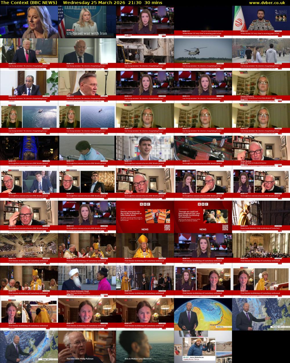 The Context (BBC NEWS) Wednesday 25 March 2026 21:30 - 22:00
