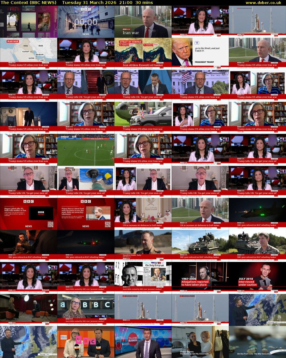 The Context (BBC NEWS) Tuesday 31 March 2026 21:00 - 21:30