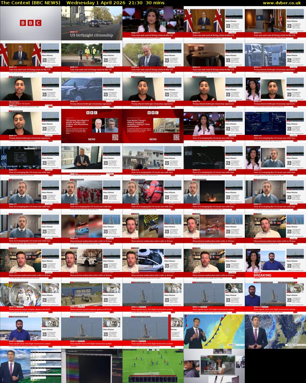 The Context (BBC NEWS) Wednesday 1 April 2026 21:30 - 22:00