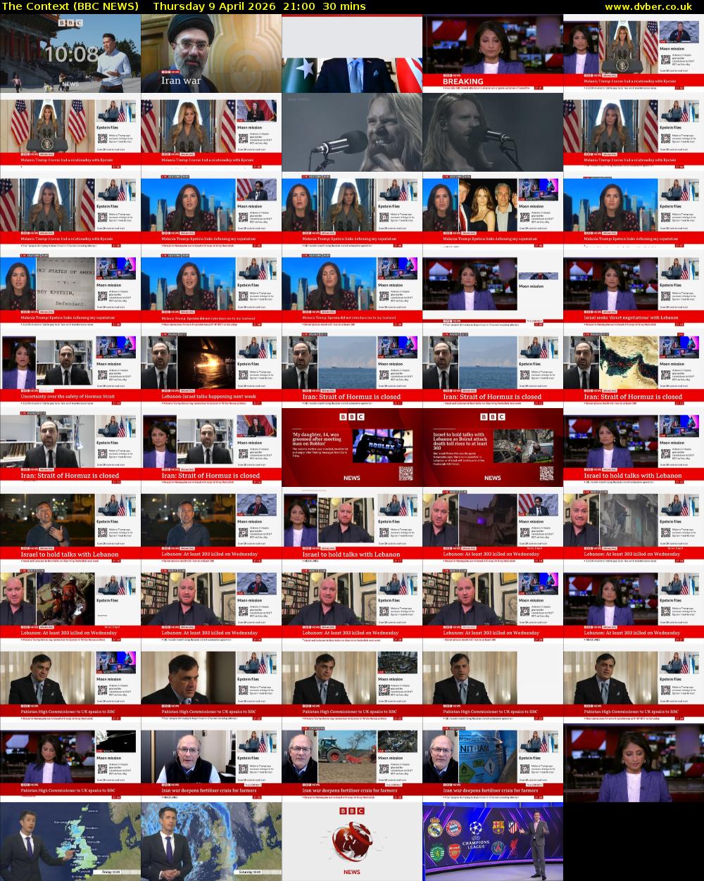 The Context (BBC NEWS) Thursday 9 April 2026 21:00 - 21:30