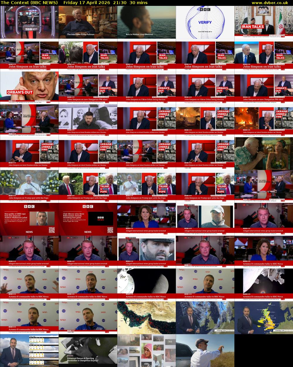 The Context (BBC NEWS) Friday 17 April 2026 21:30 - 22:00