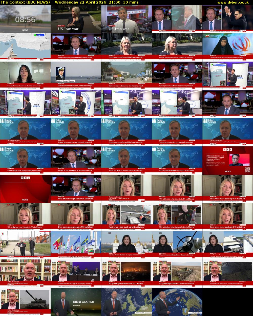 The Context (BBC NEWS) Wednesday 22 April 2026 21:00 - 21:30