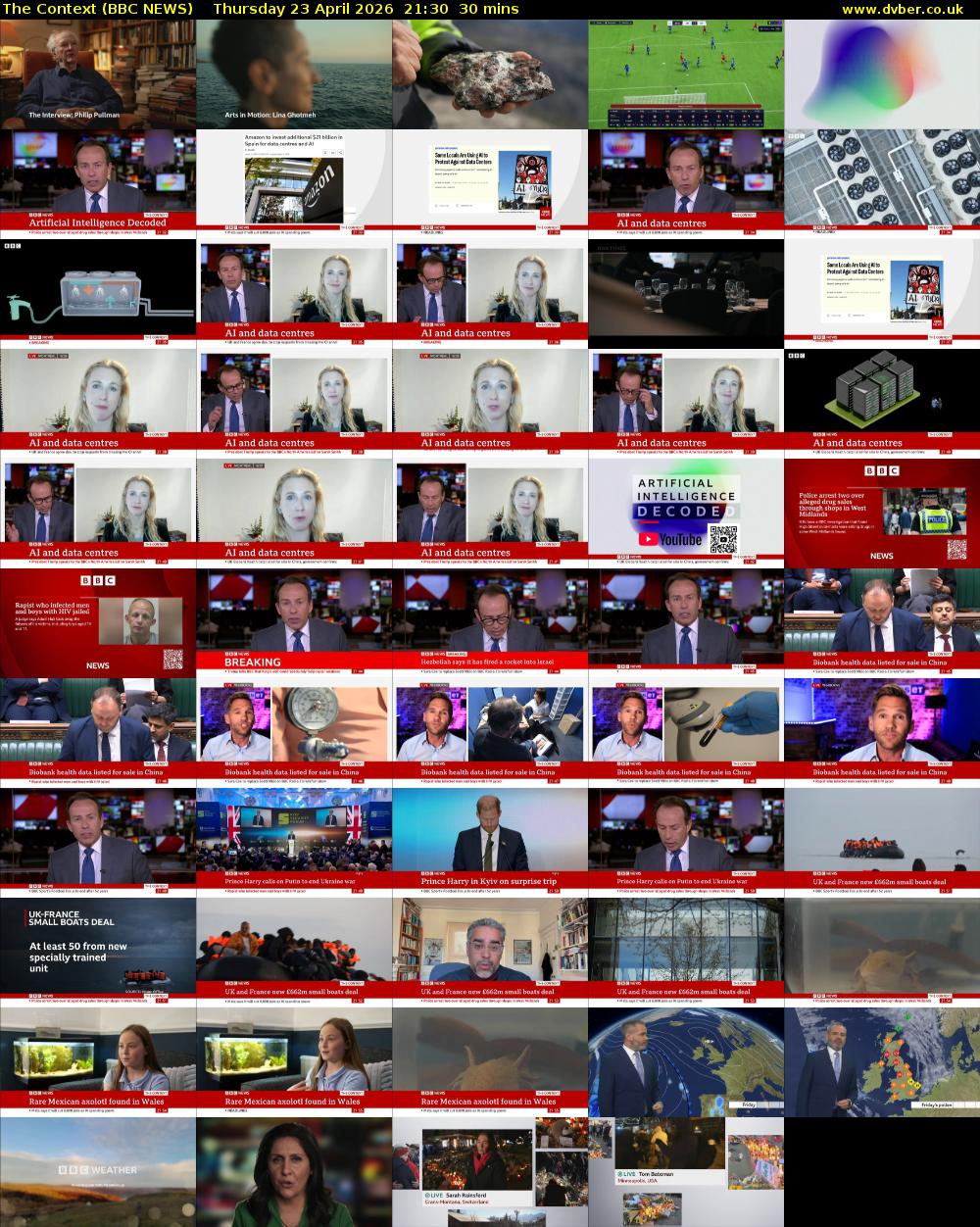The Context (BBC NEWS) Thursday 23 April 2026 21:30 - 22:00