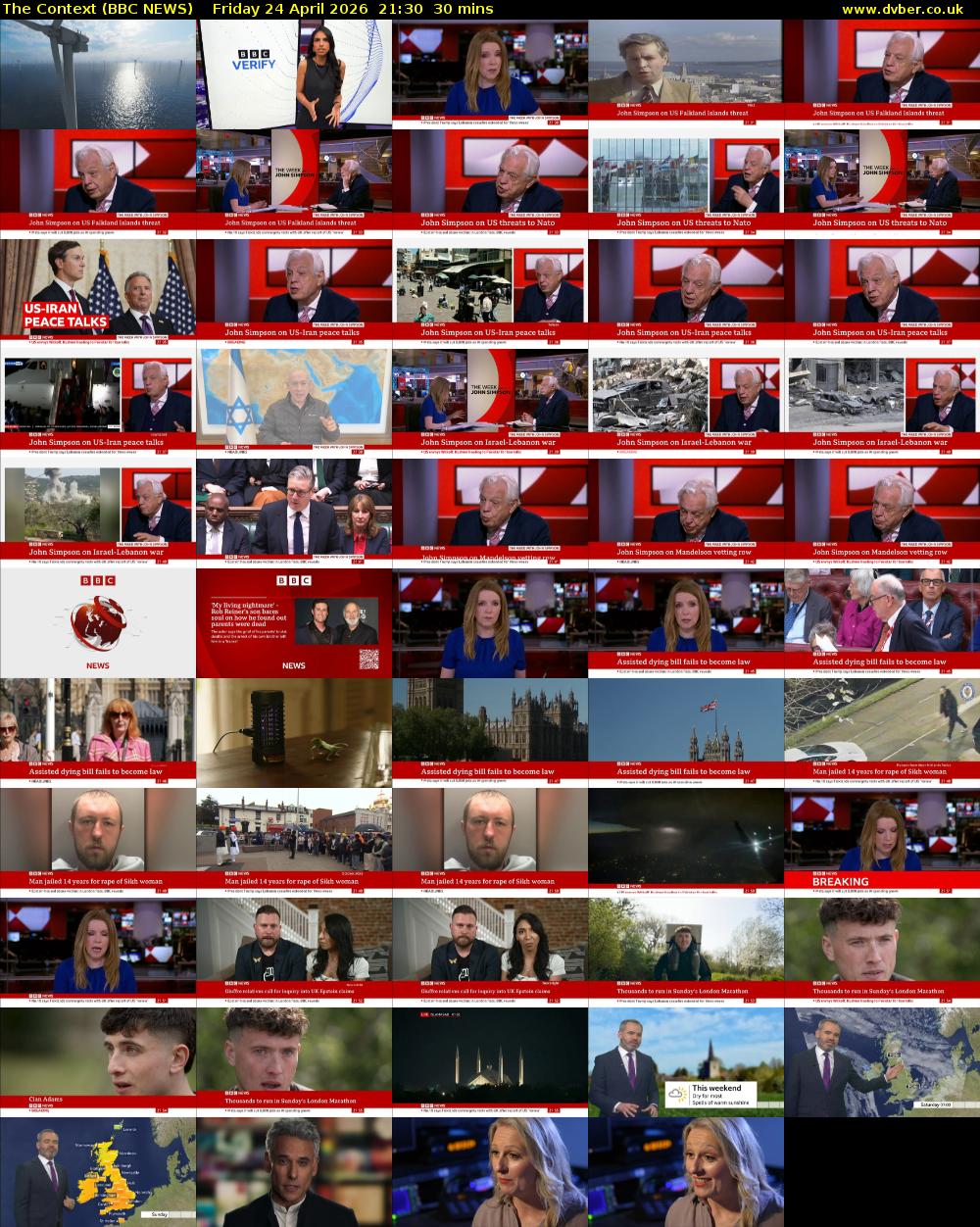 The Context (BBC NEWS) Friday 24 April 2026 21:30 - 22:00