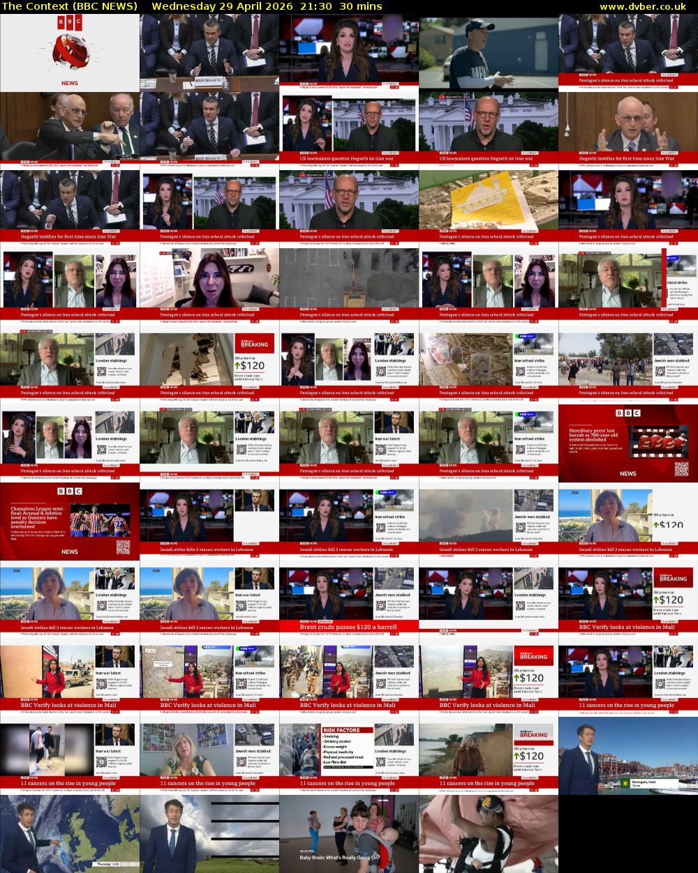 The Context (BBC NEWS) Wednesday 29 April 2026 21:30 - 22:00