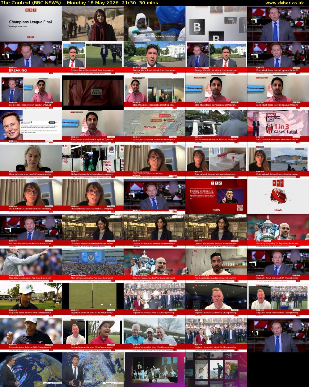 The Context (BBC NEWS) Monday 18 May 2026 21:30 - 22:00
