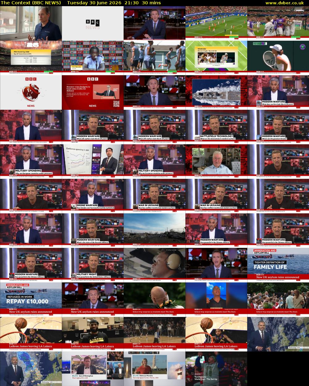 The Context (BBC NEWS) Tuesday 30 June 2026 21:30 - 22:00