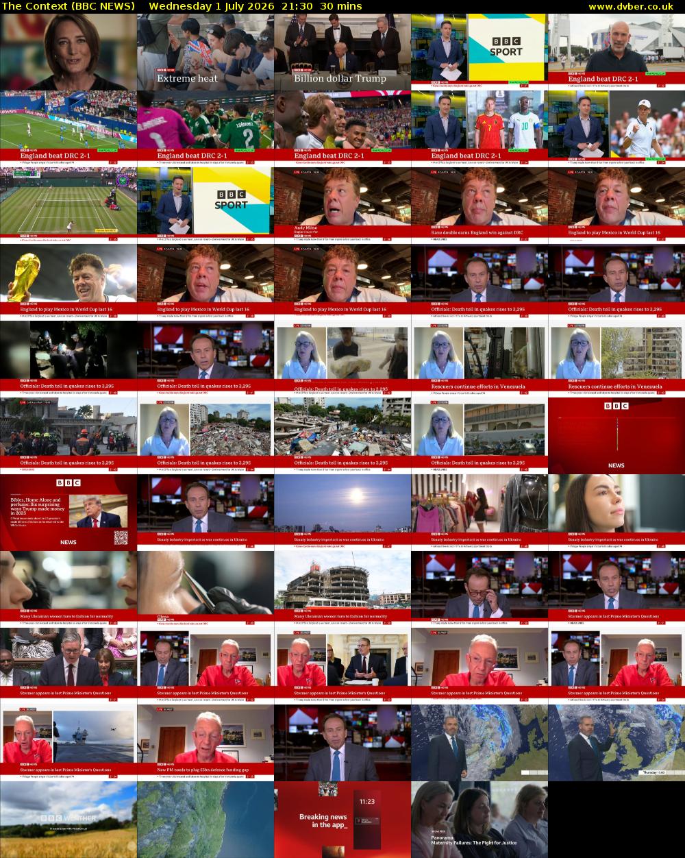 The Context (BBC NEWS) Wednesday 1 July 2026 21:30 - 22:00
