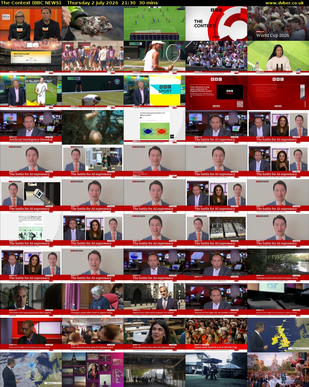 The Context (BBC NEWS) Thursday 2 July 2026 21:30 - 22:00