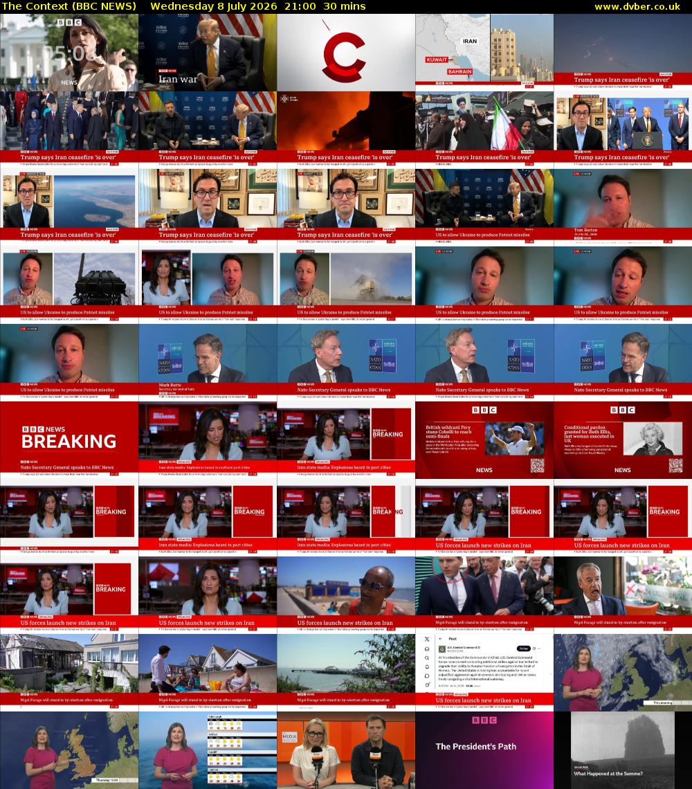 The Context (BBC NEWS) Wednesday 8 July 2026 21:00 - 21:30