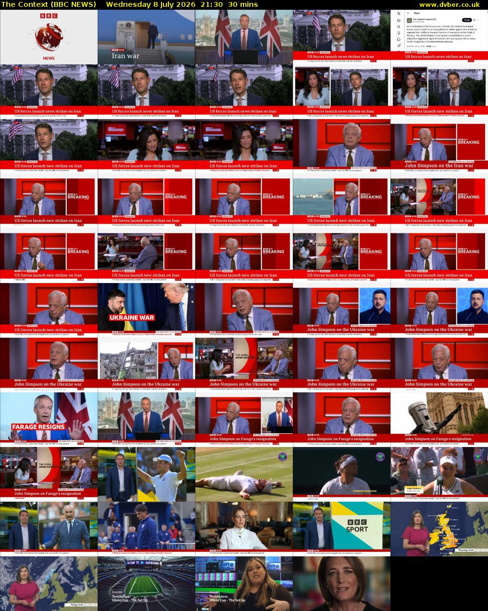 The Context (BBC NEWS) Wednesday 8 July 2026 21:30 - 22:00