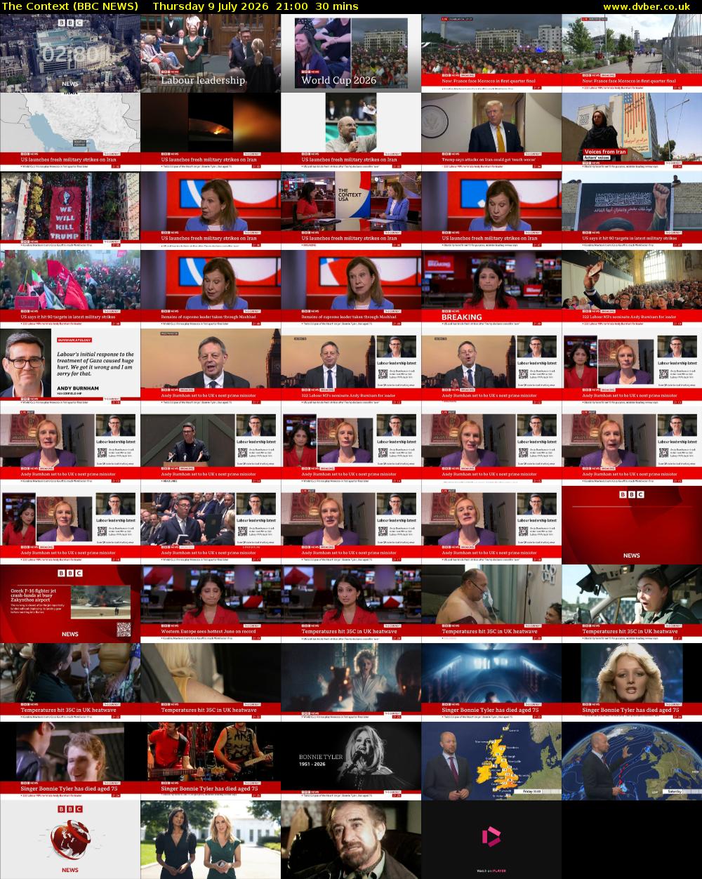 The Context (BBC NEWS) Thursday 9 July 2026 21:00 - 21:30