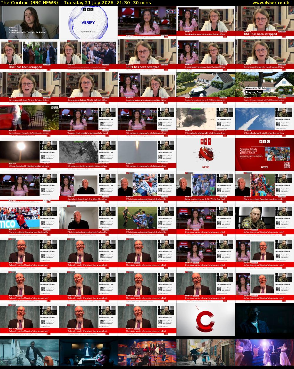 The Context (BBC NEWS) Tuesday 21 July 2026 21:30 - 22:00